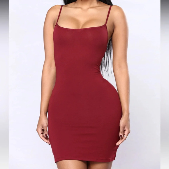 Fashion Nova Dresses & Skirts - FASHION NOVA Katie Cami Slip Dress Burgundy Size Medium NEW
